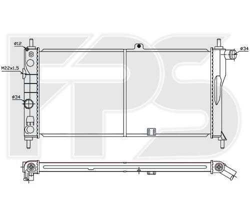 

FPS FP52A254 Радиатор охлаждения двигателя