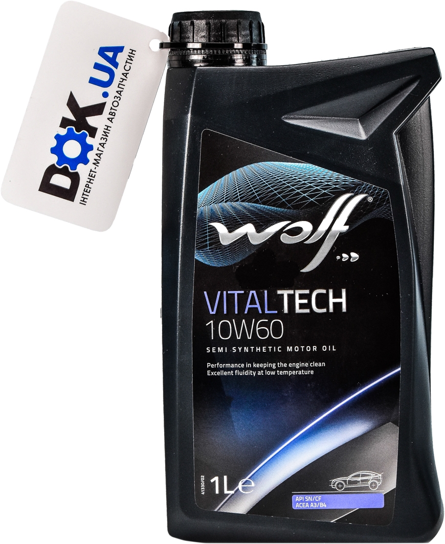 

Моторное масло Wolf Vitaltech 10W-60 полусинтетическое 8314827