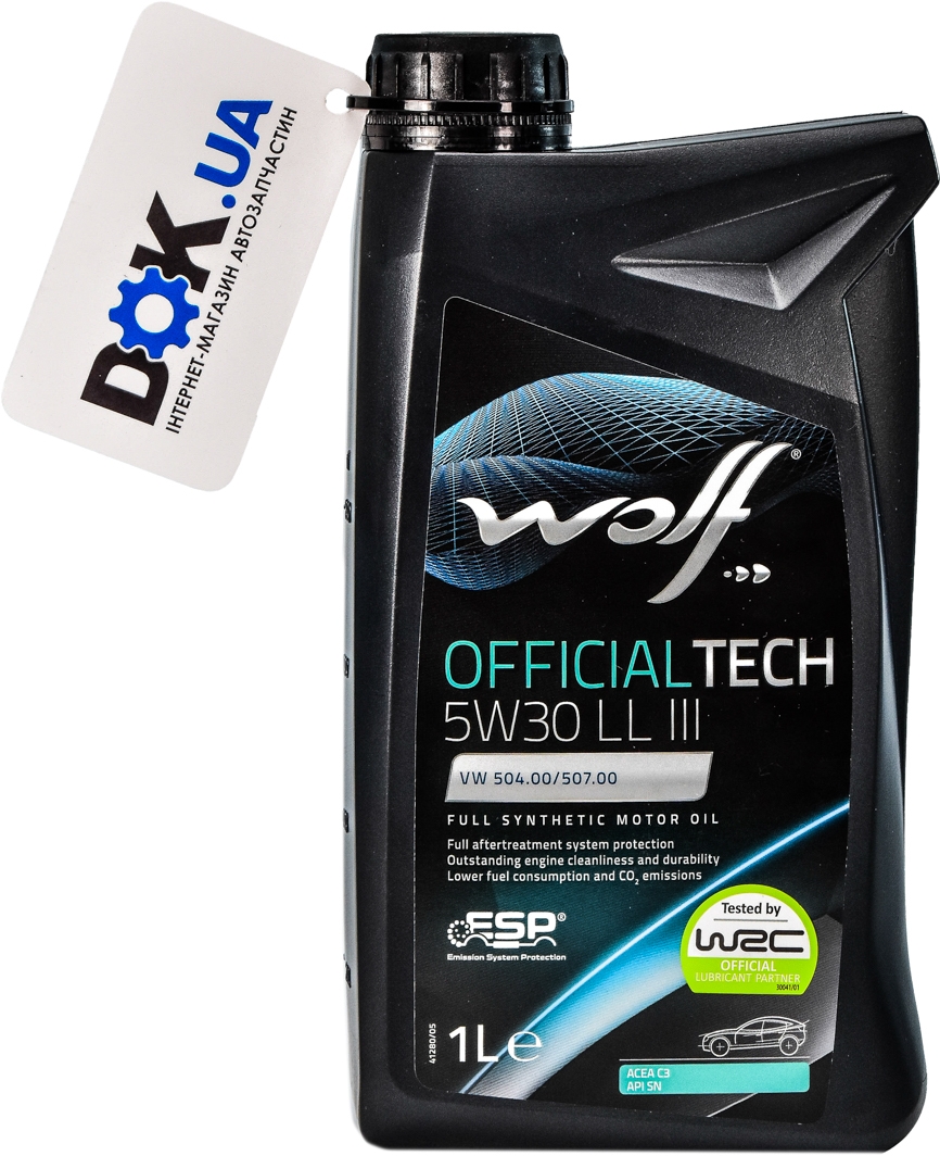 

Моторное масло Wolf Officialtech LL III 5W-30 синтетическое 8307416