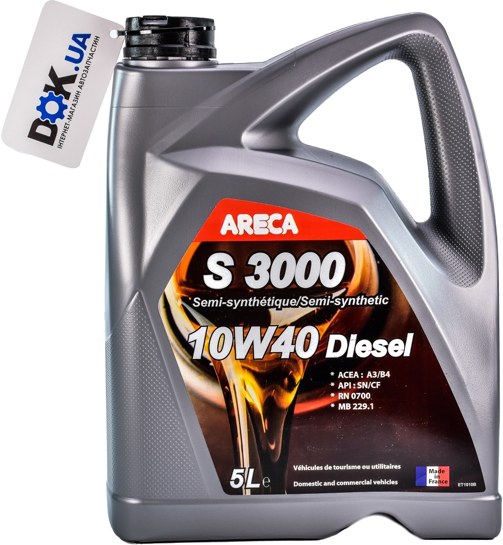

Моторное масло Areca S3000 Diesel 10W-40 полусинтетическое 041f000500