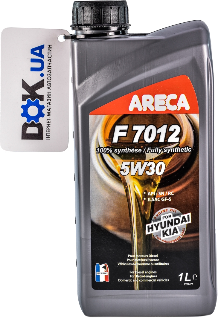 

Моторное масло Areca F7012 Hyundai/Kia 5W-30 синтетическое 020e000400