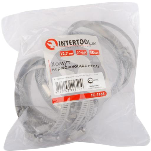 

Хомут Intertool TC-1165 червячный 65-89 мм Нержавеющая сталь (W2) 10 шт