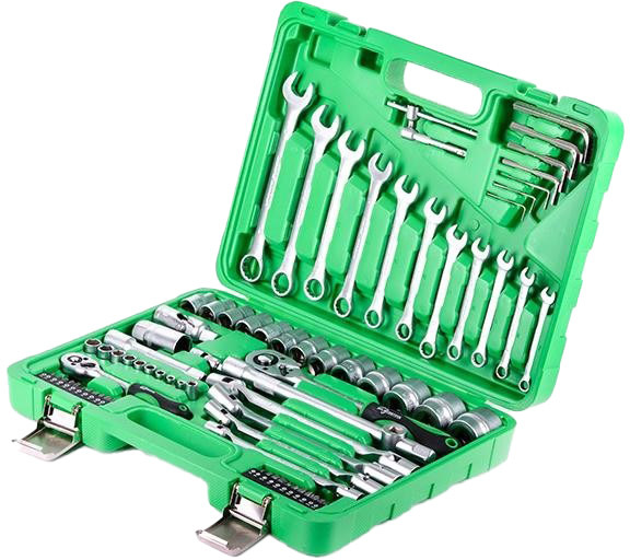 

Набор инструментов Intertool ET-6077 1/2", 1/4" 77 ед.