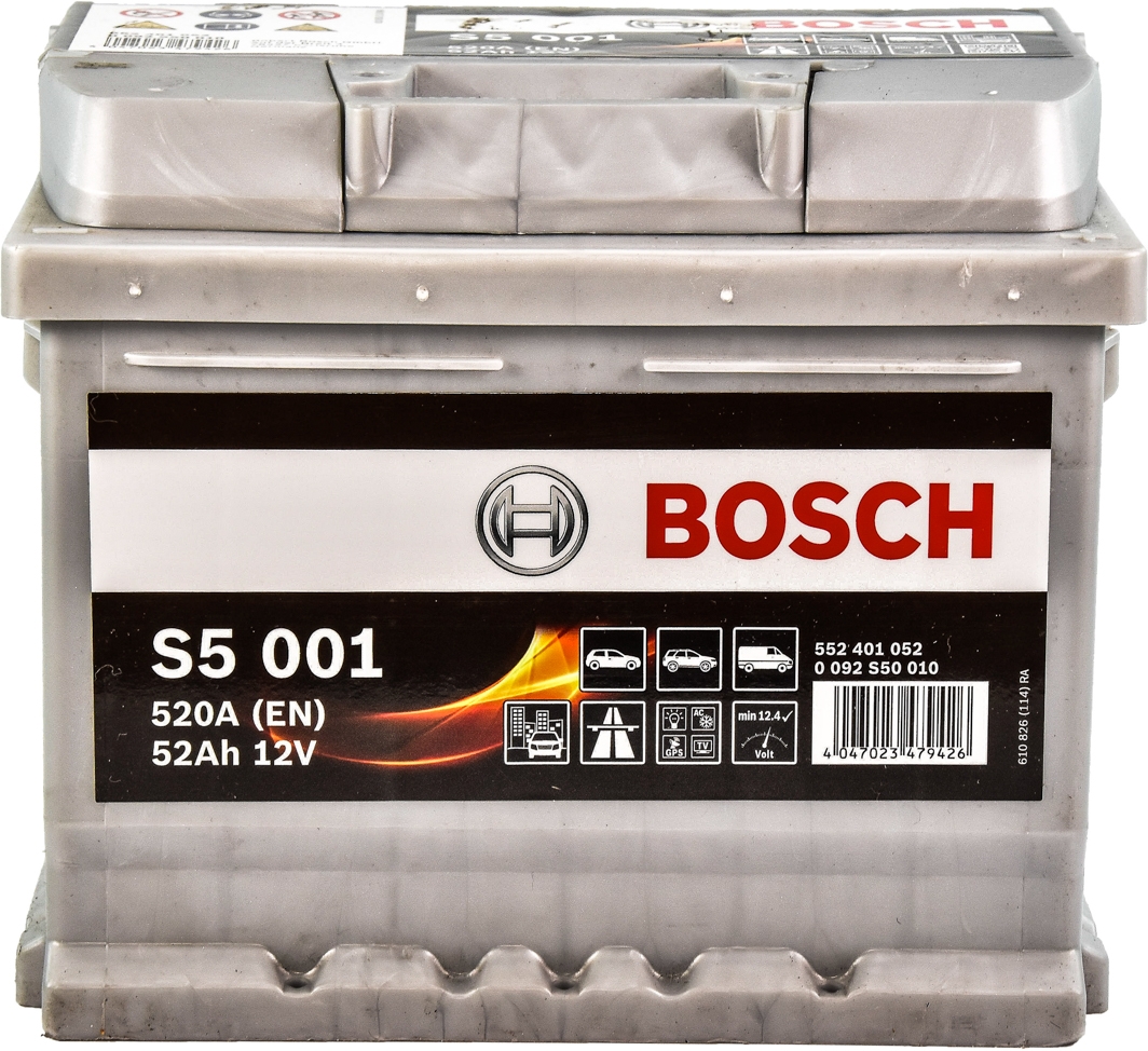 

Аккумулятор Bosch 6 CT-52-R S5 Silver Plus 0092S50010