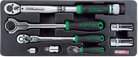 

Набор инструментов Toptul GCAT0803 1/2", 3/8", 1/4" 8 ед.