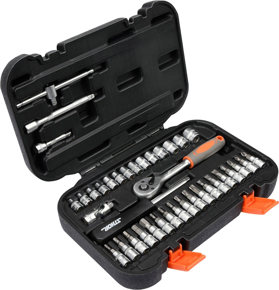 

Набор торцевых головок и комплектующих Yato Sthor 58640 31 шт. 1/4"