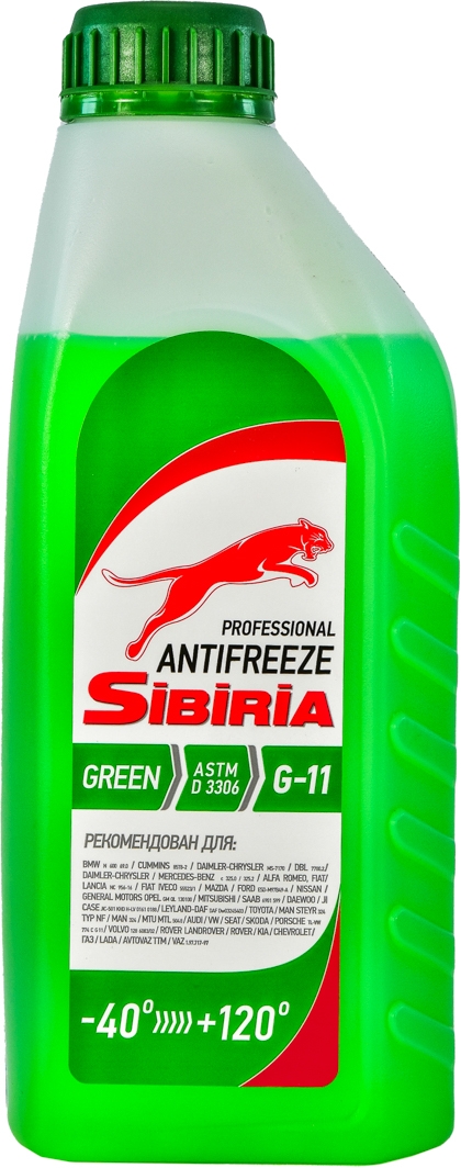 

Готовый антифриз Sibiria -40 G11 зеленый 362