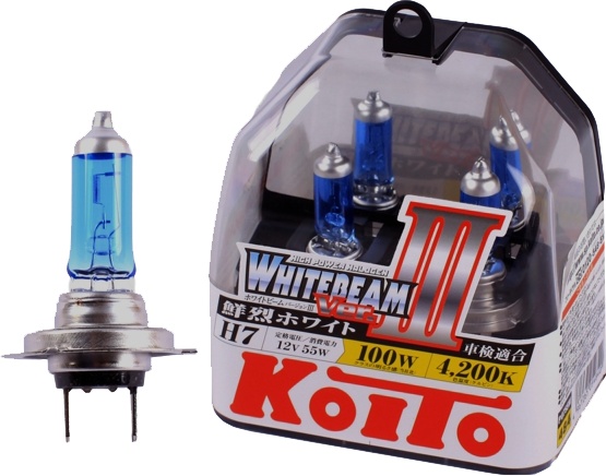 

Автолампа KOITO P0755W WhiteBeam ver. III H7 PX26d 55 W синий