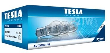 

Автолампа Tesla b52102 Standard P21W BA15s 21 W прозрачная