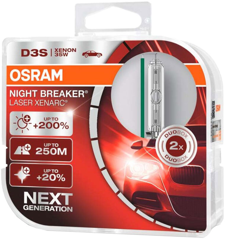 

Автолампа Osram 66340XNLHCB Xenarc Night Breaker Laser D3S PK32d-5 35 W прозрачный