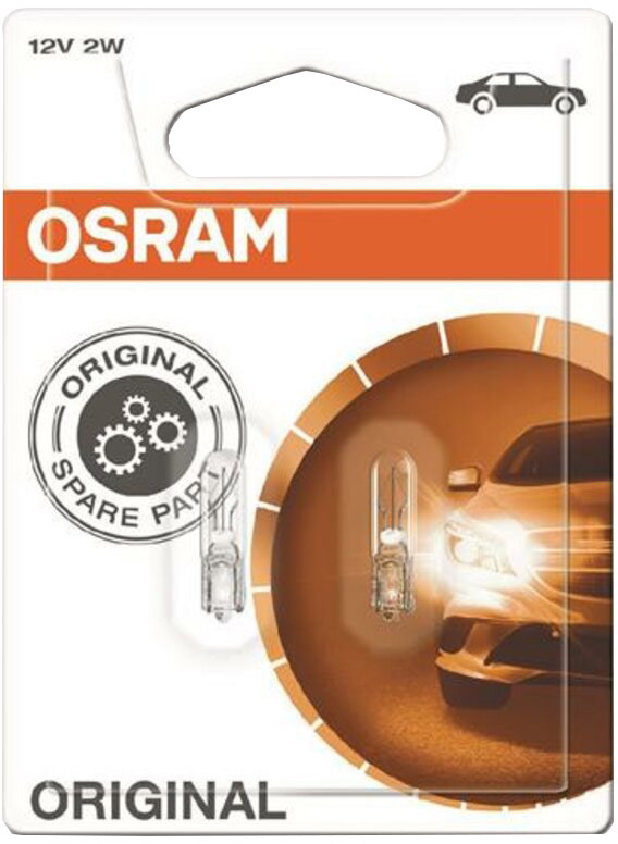 

Автолампа Osram 272202B Original W2W W2x4,6d 2 W прозрачный