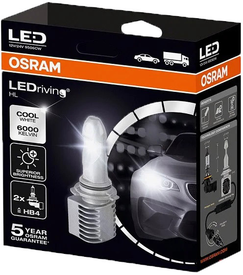 

Автолампа Osram 9506CW LEDriving HB4 P22d 14 W прозрачный