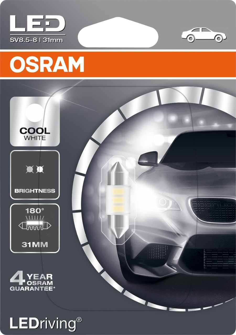 

Автолампы Osram 6431CW-01B LEDriving Standard C5W SV8,5-8 0,5 W белая