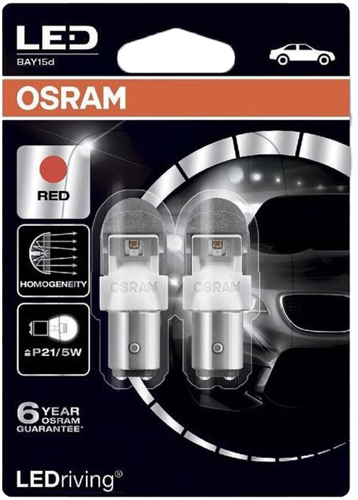 

Автолампы Osram 1557R-02B P21/5W BAY15d 2 W