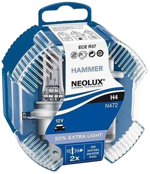 

Автолампа Neolux N472ELDUO Extra Light H4 P43t 55 W 60 W прозрачная