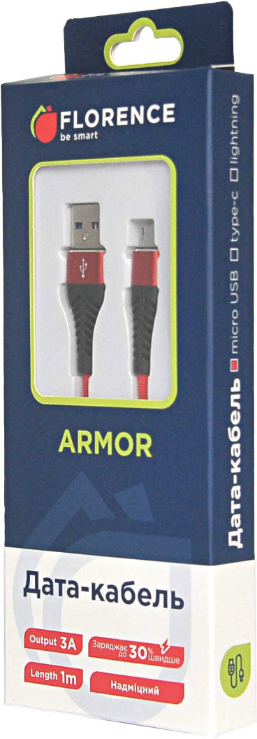 

Кабель Florence Armor FL-2201-RM USB - Micro USB 1 м