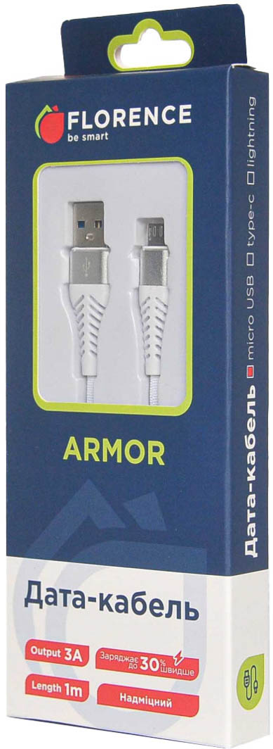 

Кабель Florence Armor FL-2201-WM USB - Micro USB 1 м