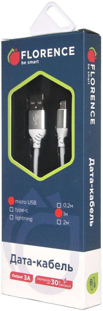 

Кабель Florence Technic FL-2204-WM USB - Micro USB 1 м