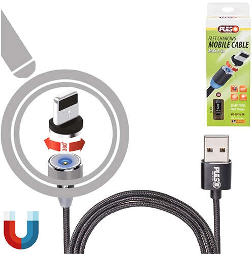 

Кабель Pulso MC-2302LBK USB - Apple Lightning 2 м