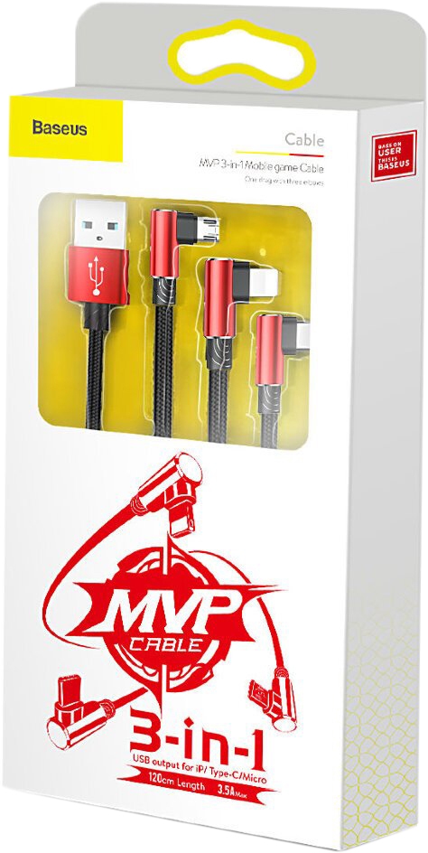

Кабель 3 в 1 Baseus MVP 3-in-1 Mobile Game CAMLT-WZ09 1,2 м
