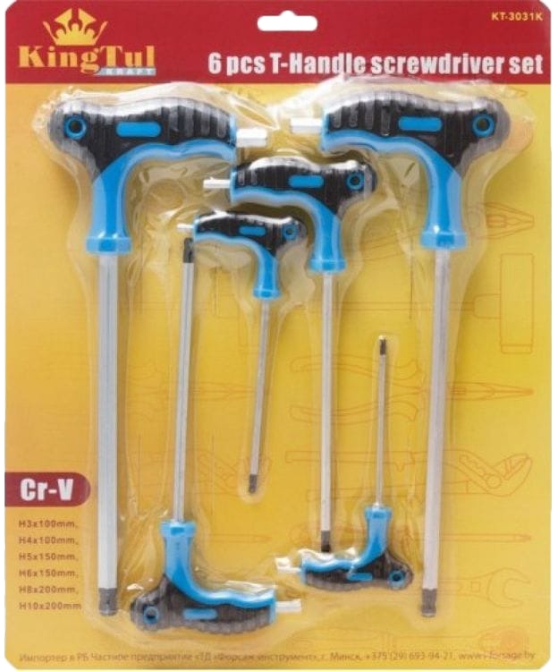 

Набор ключей шестигранных KingTul kraft KT-3031K с шарообразным наконечником 6 шт