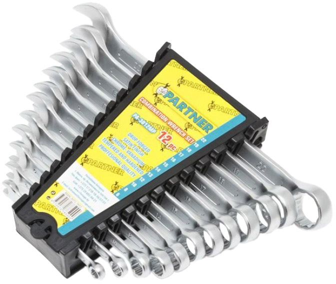 

Набор ключей рожково-накидных Partner PA-3012MP 6-22 мм 12 шт