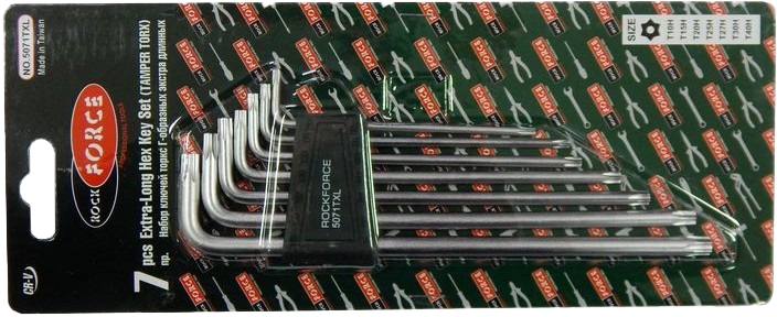 

Набор ключей TORX Rockforce RF-5071TXL T10H-T40H 7 шт