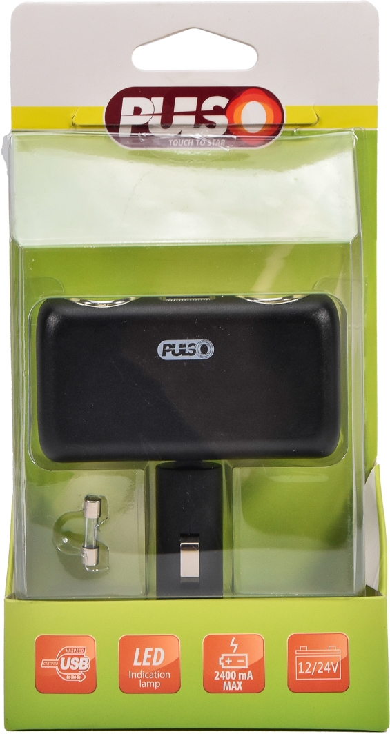 

Разветвитель прикуривателя с USB Pulso SC-2004