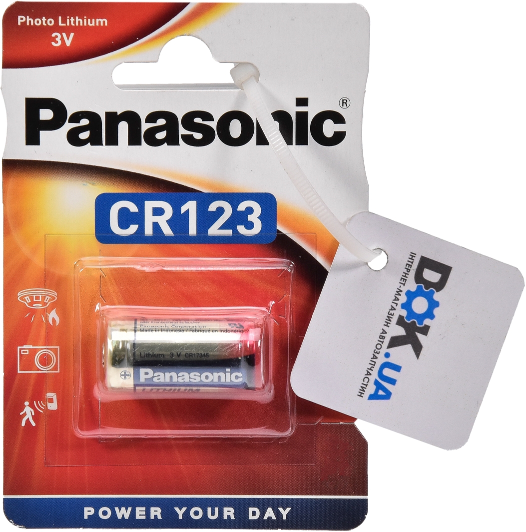 

Батарейка Panasonic Lithium Power CR-123AL/1BP CR123A 3 V 1 шт