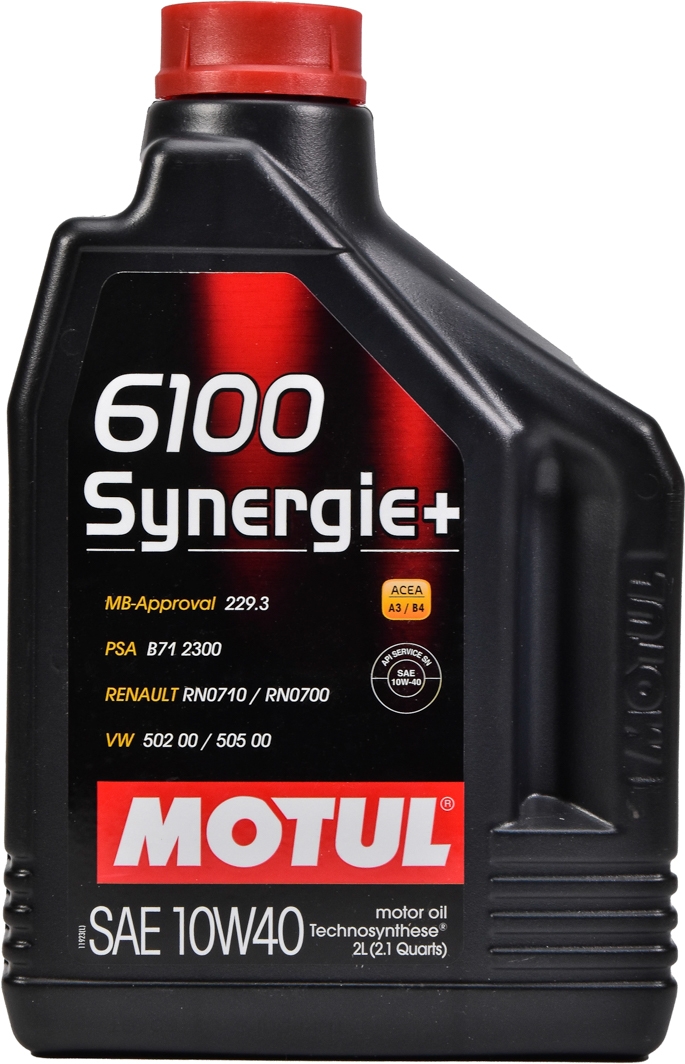 

Моторное масло Motul 6100 Synergie+ 10W-40 полусинтетическое 839421