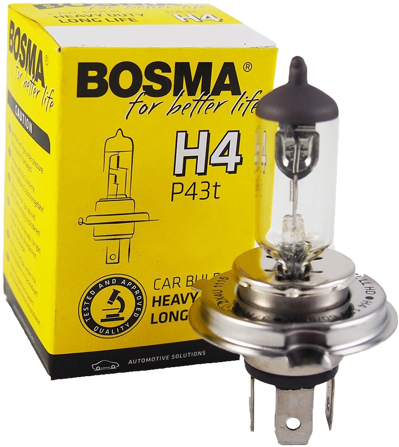 

Автолампа Bosma 6760 Long Life Heavy Duty H4 P43t 70 W 75 W