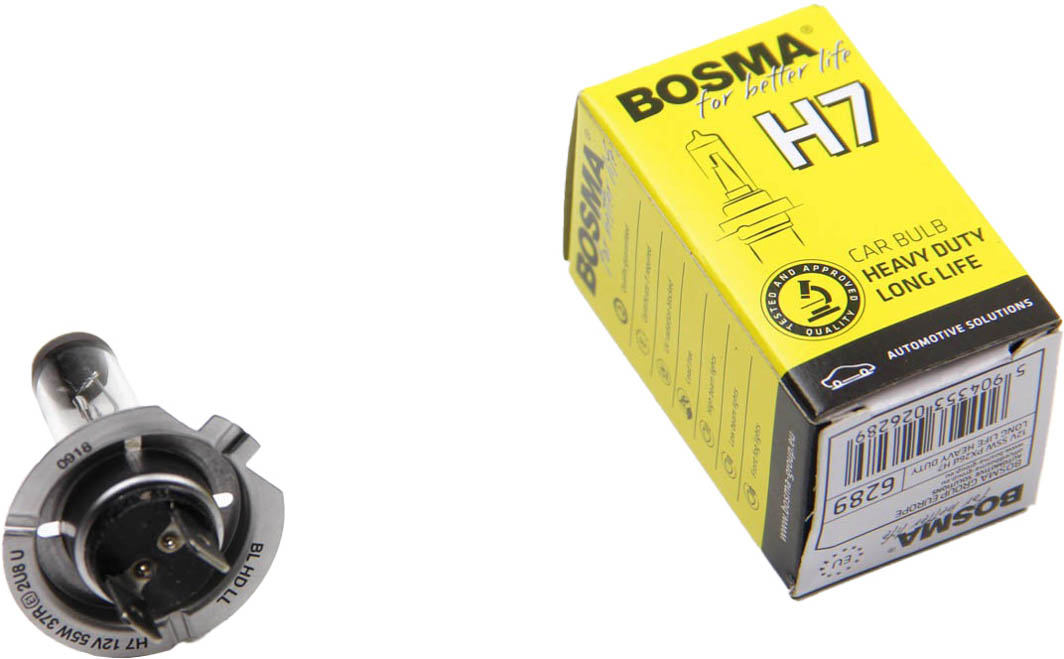 

Автолампа Bosma 6289 Long Life Heavy Duty H7 PX26d 55 W