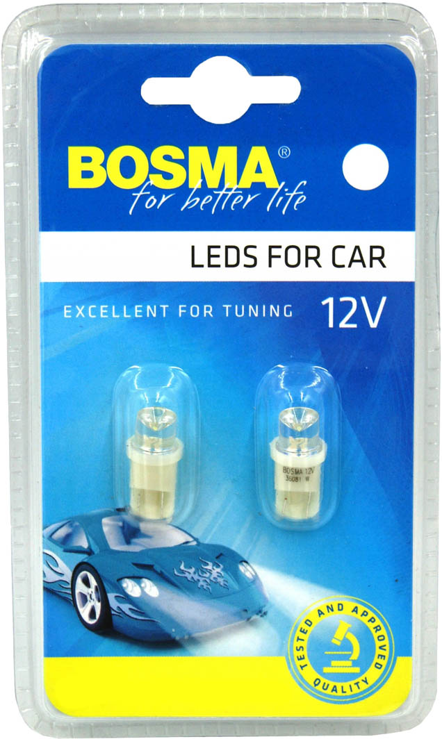 

Автолампы Bosma 3608 T10 белая