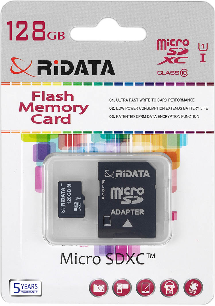 

Карта памяти RiDATA microSDXC 128 ГБ FF967403