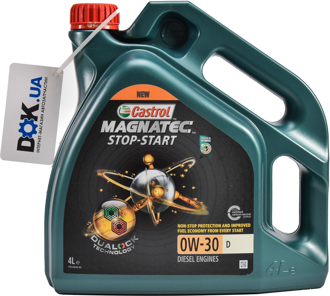 

Моторное масло Castrol Magnatec Stop-Start D 0W-30 синтетическое CASMAGN0W30D4L
