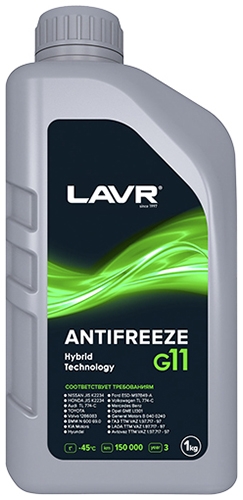 

Готовый антифриз Lavr Hybrid Technology G11 зеленый LN1707