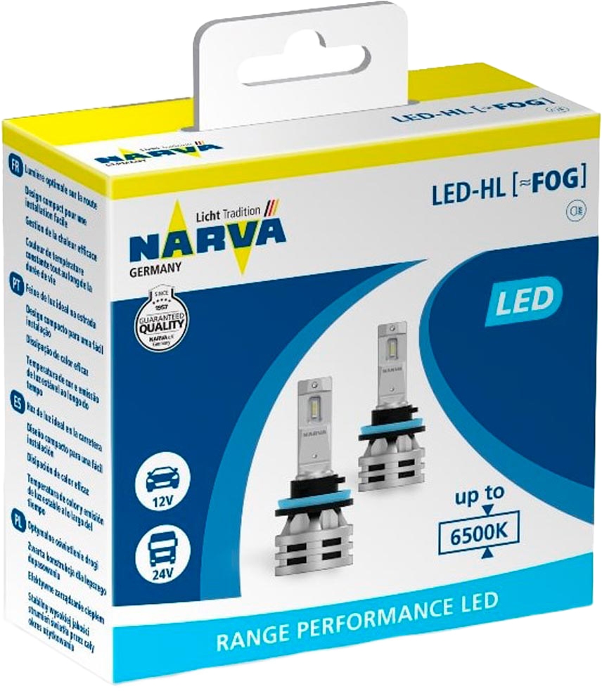 

Автолампа Narva 18036rpnvax2 Range Performance LED H8 / H11 / H16 PGJ19-2 24 W