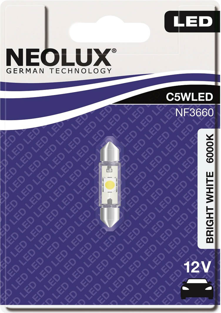 

Автолампа Neolux nf366001b C5W SV8,5-8 0,5 W
