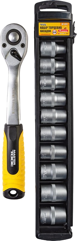 

Набор торцевых головок и комплектующих MasterTool 78-1311 10 шт. 1/2"