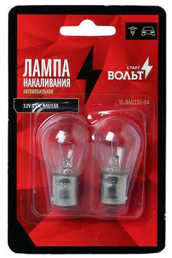 

Автолампа СтартВольт vlba15s02 P21W BA15s 21 W прозрачный