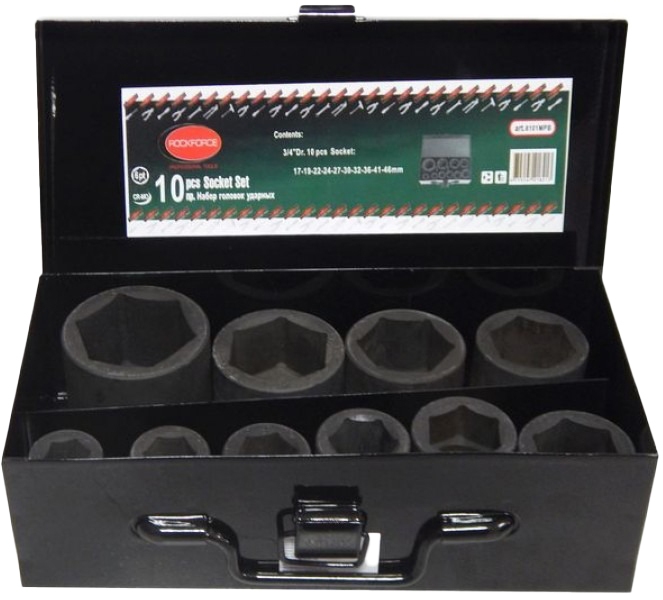 

Набор торцевых головок Rockforce RF-6101MPB 10 шт.