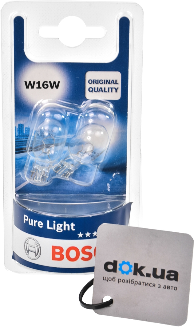 

Автолампа Bosch 1987301049 Pure Light W16W W2,1x9,5d 16 W прозрачная