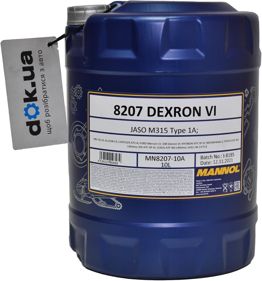

Трансмиссионное масло Mannol Dexron VI синтетическое MN8207-10