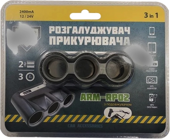 

Разветвитель прикуривателя с USB Armer ARM-RP02