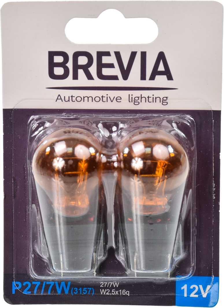 

Автолампа Brevia 12340B2 P27/7W W2,5x16q 27 W 7 W оранжевая