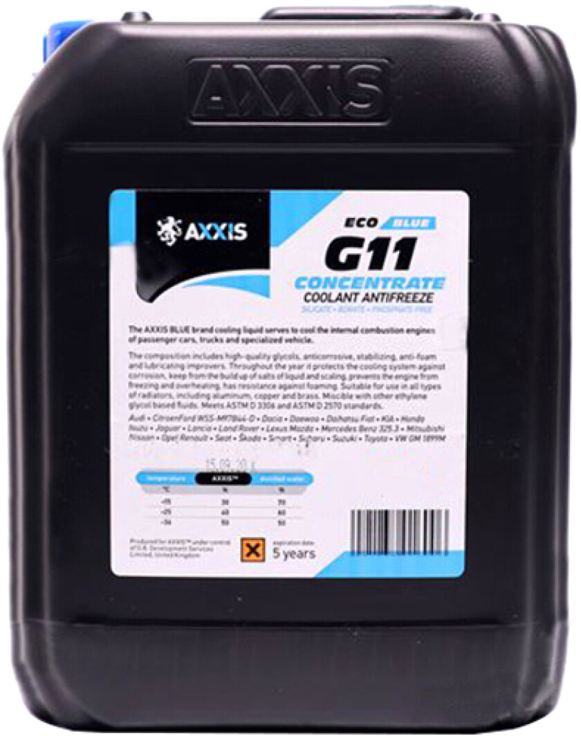 

Концентрат антифриза Axxis Eco G11 синий P999G11BECO20