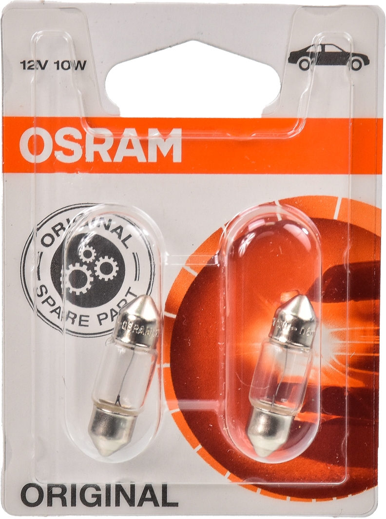 

Автолампа Osram 643802B Original C10W SV8,5-8 10 W прозрачная