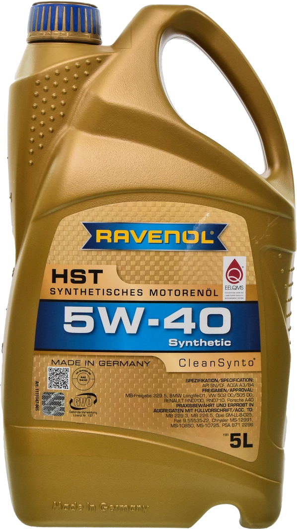 

Моторное масло Ravenol HST 5W-40 синтетическое 11111475