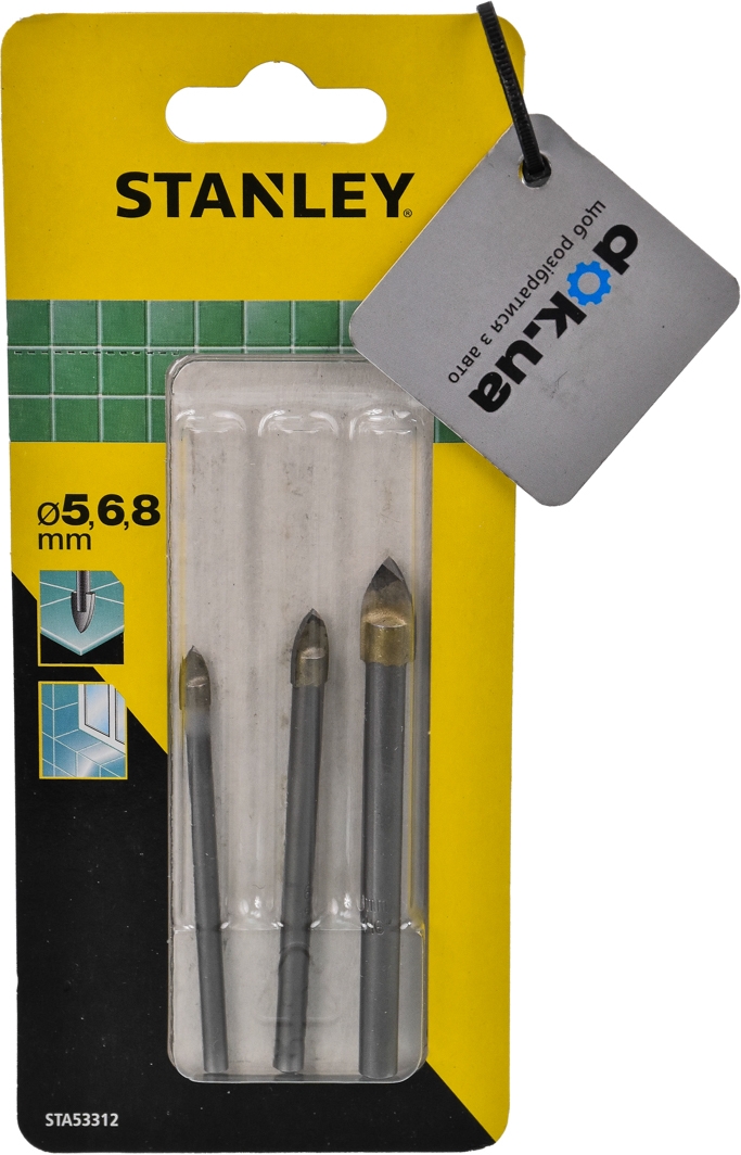 

Набор сверл Stanley STA53312 перьевых по плитке 5-8 мм 3 шт.