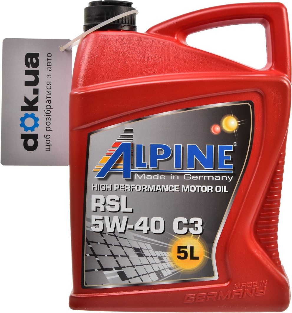 

Моторное масло Alpine RSL C3 5W-40 синтетическое 100172